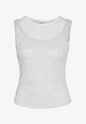 Noisy May, TANK TOP NMNUSA DOUBLE LAYER - Top - light grey melange