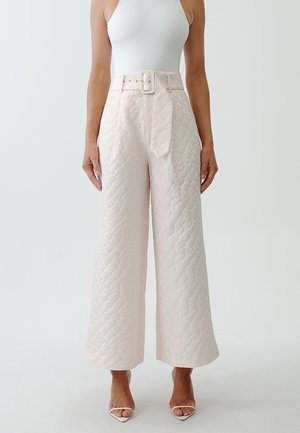 CARMINIA - Broek - pale pink jacquard