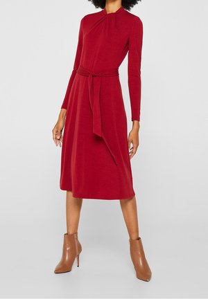 Jerseykleid - dark red