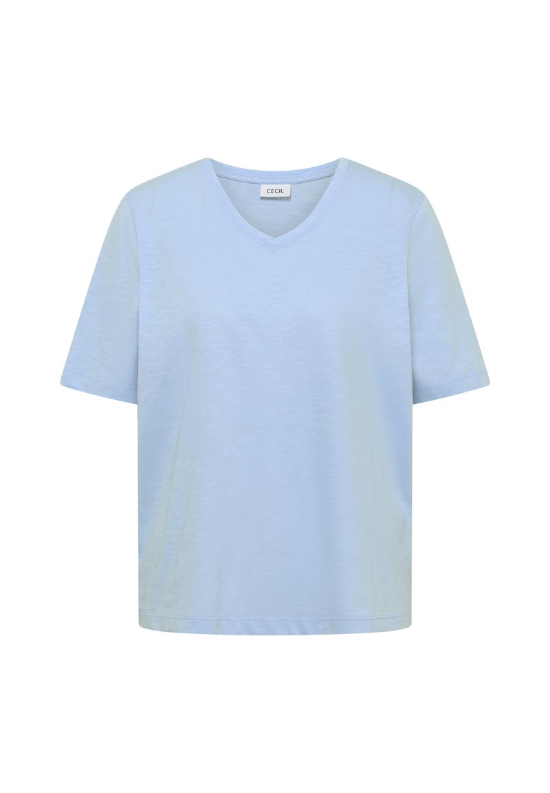 Cecil BASIC T-SHIRT WITH SHORT-SLEEVE AND V-NECK - T-Shirt basic ...