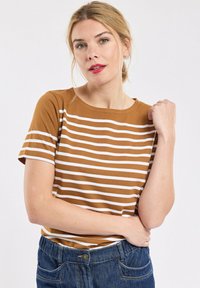 Armor-lux Etel Maglietta Marina Per Bambine E Ragazze – Stile Bretone In Puro Cotone, Bianco E Blu
