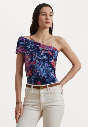 AMBELLA ONE SHOULDER - Print T-shirt - blue
