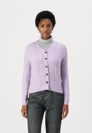 CLASSIC CABLE CARDIGAN - Cardigan - lavender