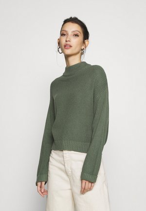 CROPPED MOCK NECK - Jumper - green
