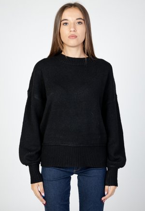 HAZEL O-NECK BF - Strikkegenser - black