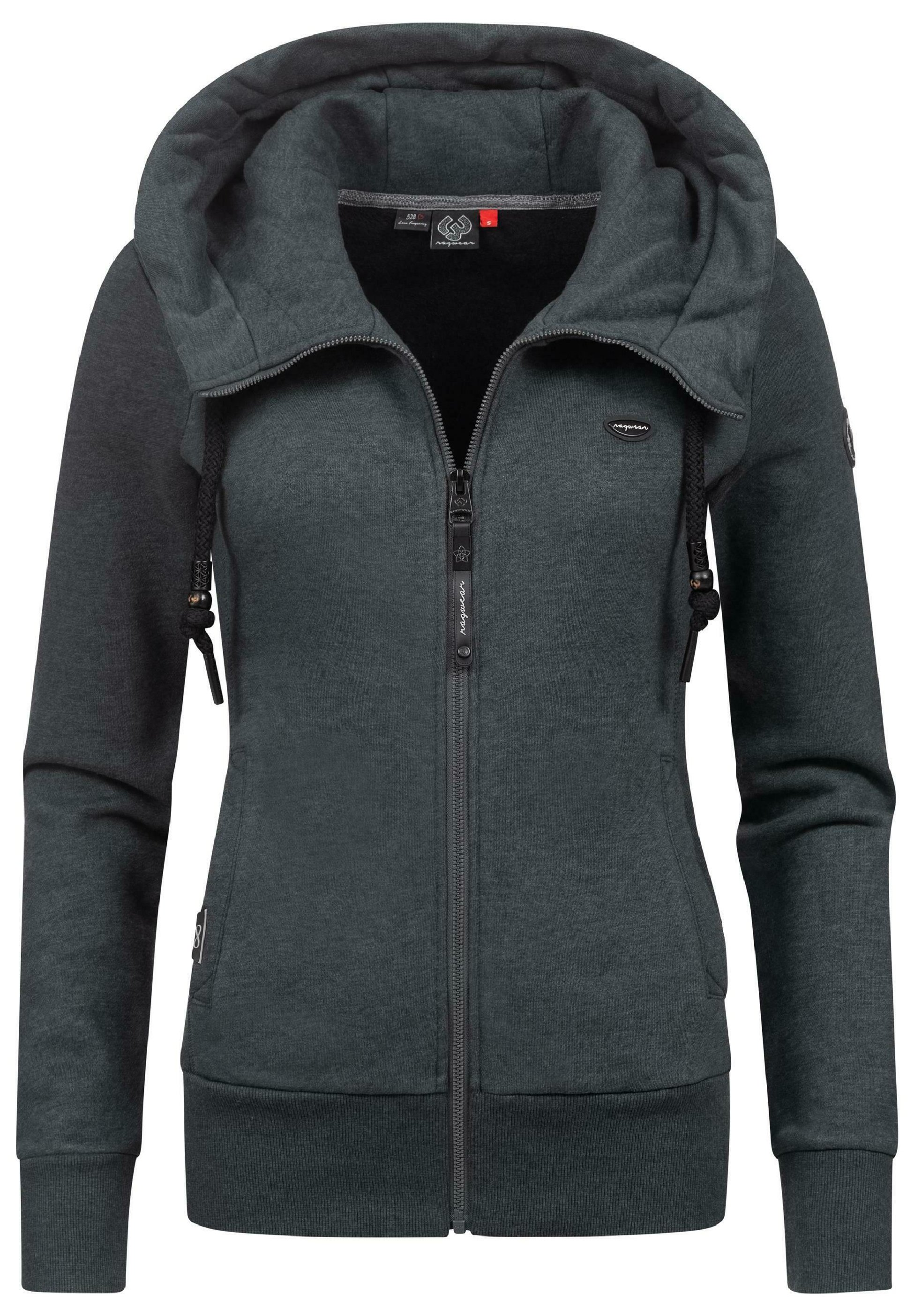 Ragwear EMER Zip-up sweatshirt black/mottled black Zalando