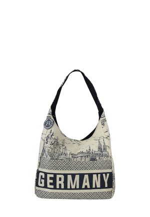 SCHULTER - Sac à main - navy/beige