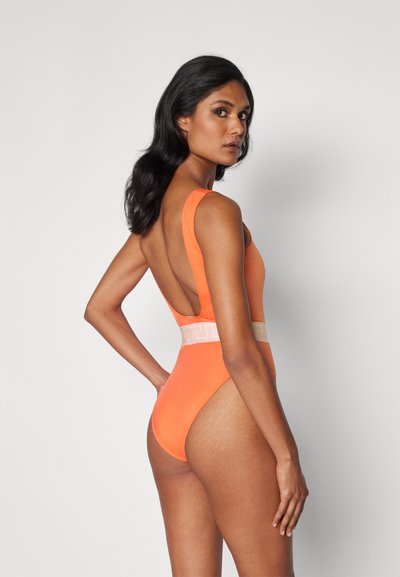 Versace SWIM ONE PIECE NEW LOGO - Peldkostīms - coral/dusty rose/ivory