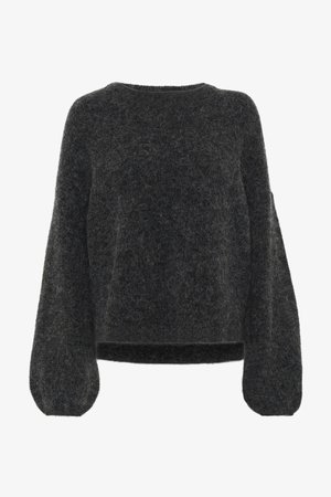 Gestuz ALPHA - Pullover - charcoal melange