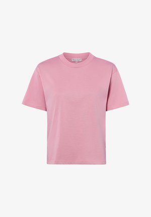 Maglietta a maniche corte, rosa chiaro, con scollo rotondo e vestibilità comoda, con etichetta visibile del marchio Marie Lund all'interno del colletto.