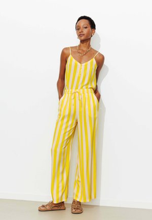 Pantalon classique - rayé jaune