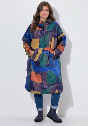 LAURASØN, FUNKTIONS-REGENCAPE, UNISEX, PRINT, KAPUZE - Parka - blue grey