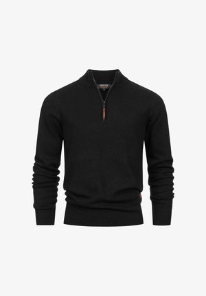 INDICODE JEANS, HALF-ZIP - Strickpullover - black