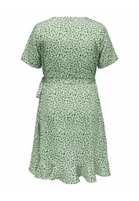 ONLY Carmakoma CARLIVIA WRAP KNEE DRESS - Dnevna haljina - hedge green