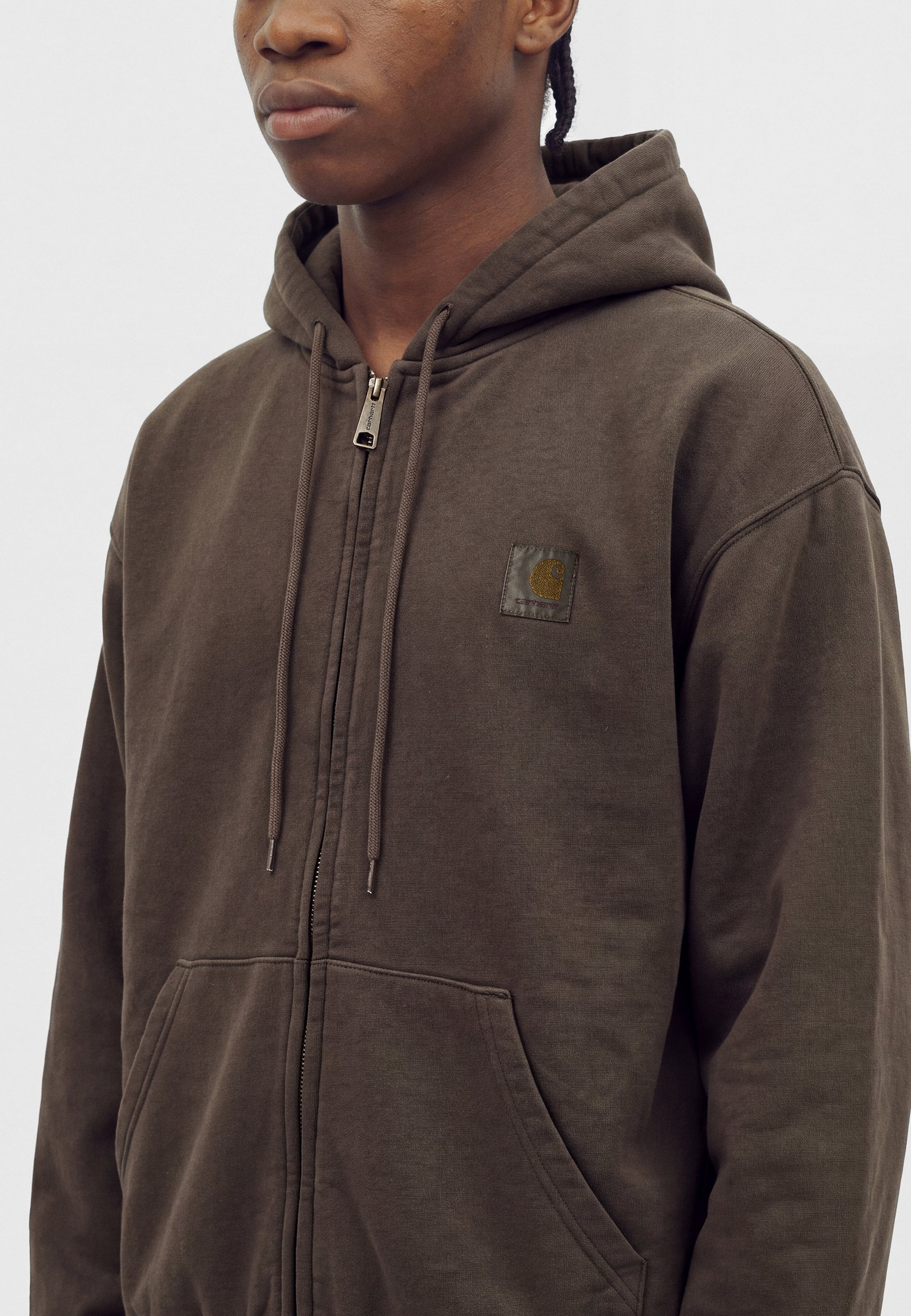 Carhartt WIP HOODED VISTA JACKET - Sweater met rits - tobacco