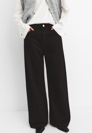 MID-RISE - Baggy jeans - black