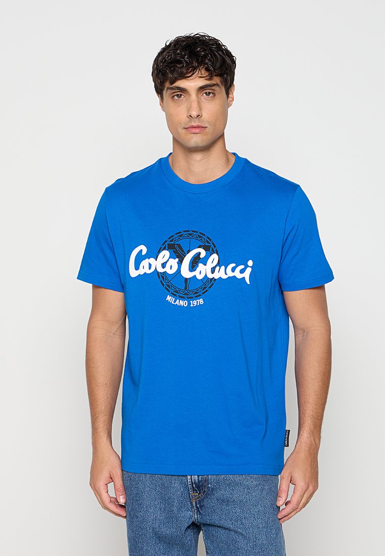 carlo colucci T-shirt print blauw