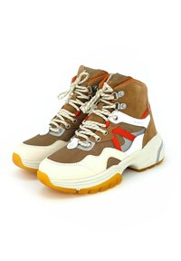 GANT Platform ankle boots - walnut/bone/wht
