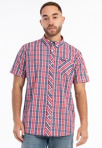 Unselected, white red blue