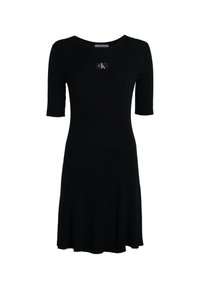 LABEL DRESS - Svetríkové šaty - black