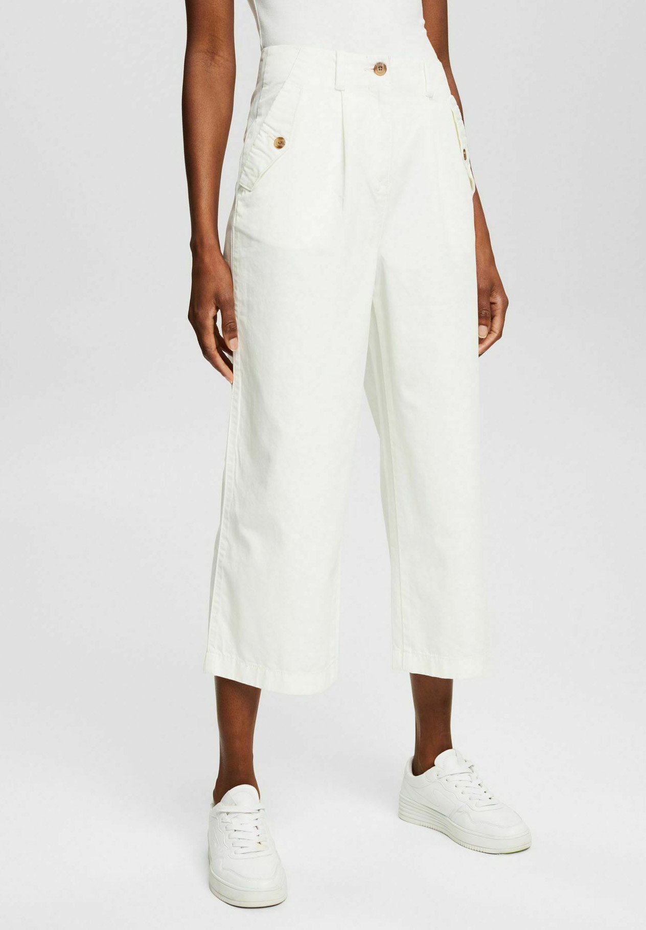 Esprit CULOTTE - Trousers - off white/off-white - Zalando.de