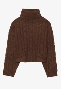 Strikkegenser - dark brown