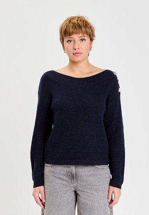 PULLOVER MIT U-BOOT-AUSSCHNITT - Pullover - bleu marine