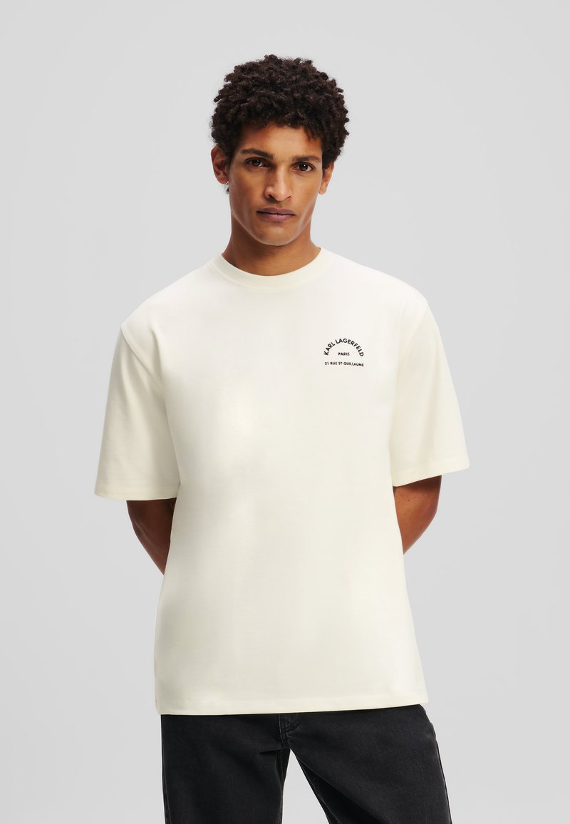 KARL LAGERFELD RUE ST-GUILLAUME - Tričko s potlačou - cannoli cream