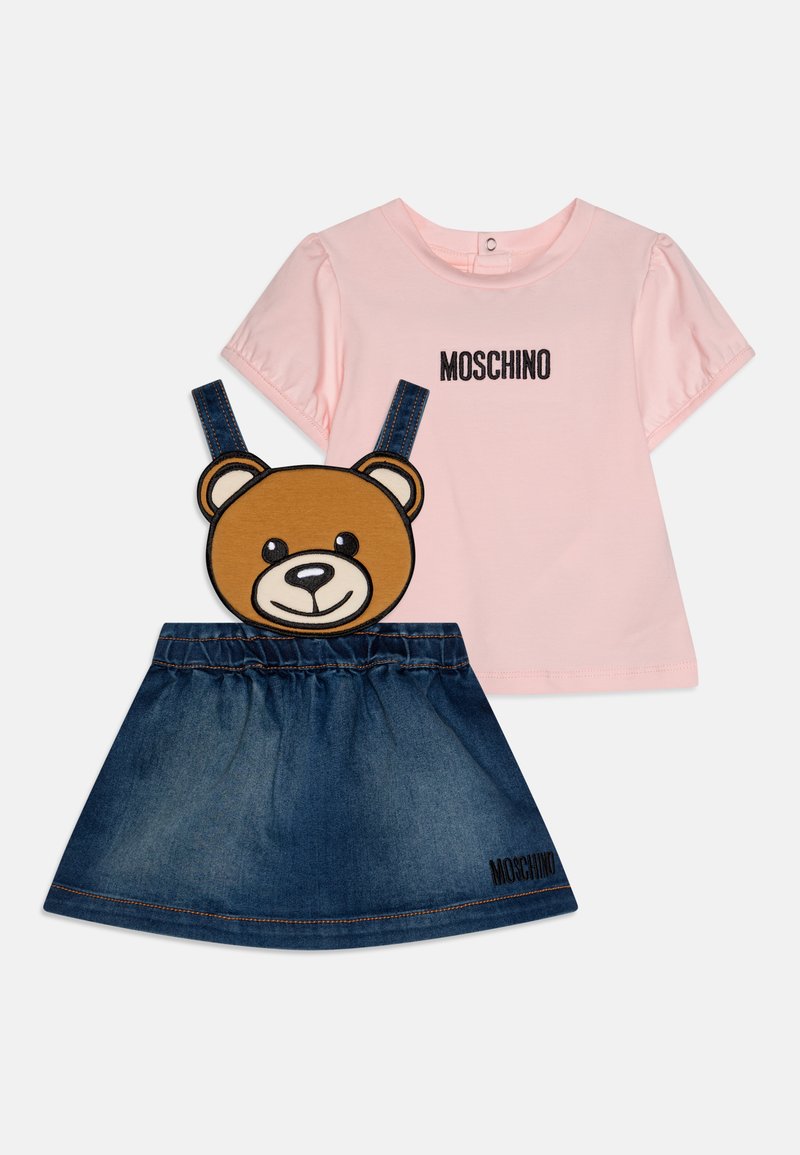 MOSCHINO BABY SKIRT SET - Vestido vaquero - sugar rose