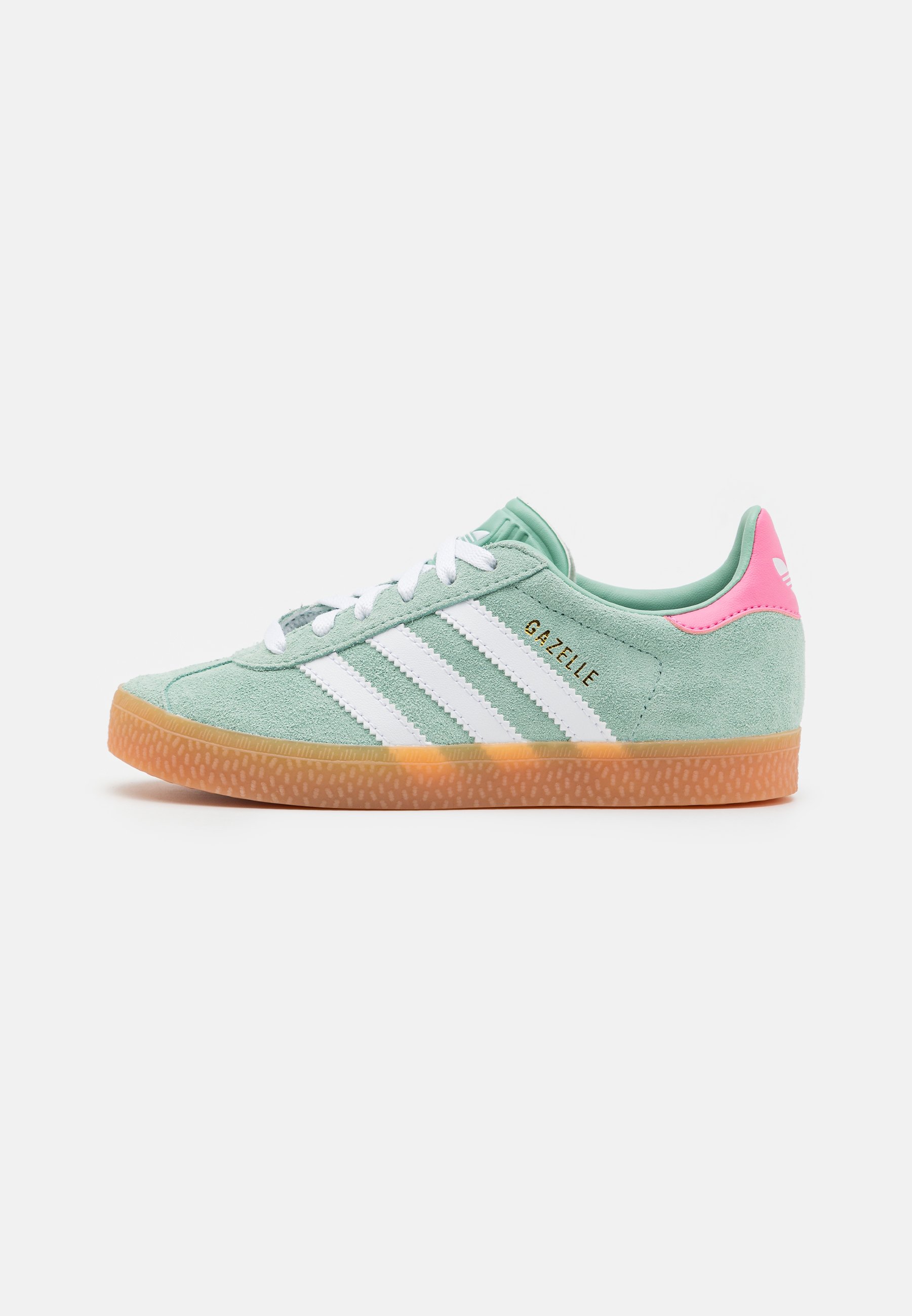 adidas Originals GAZELLE KIDS - Trainers - hazy green/footwear white/bliss  pink/mint - Zalando.co.uk