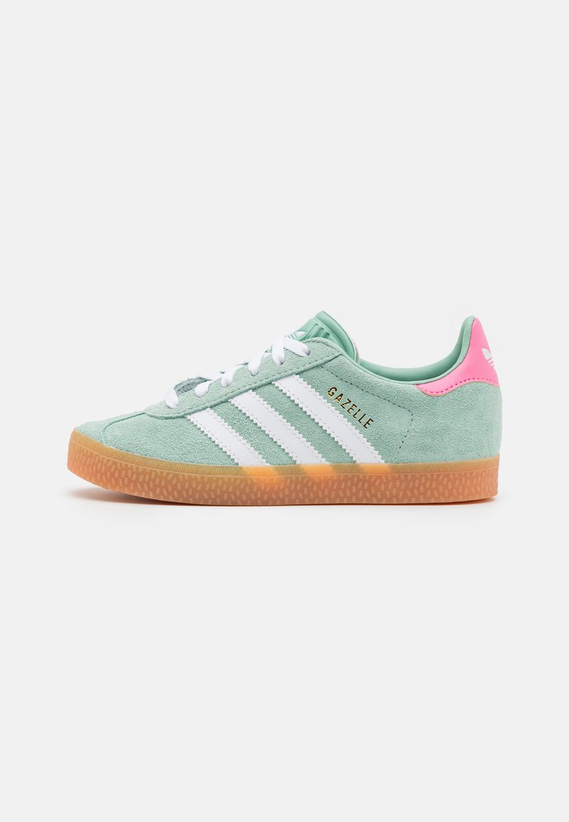 adidas Originals GAZELLE KIDS - Tossud - hazy green/footwear white/bliss pink