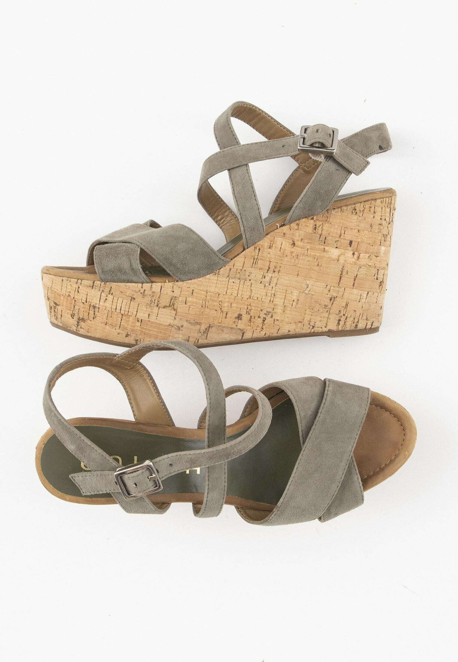 Unisa Sandalen met sleehak - green/Groen - Zalando.nl