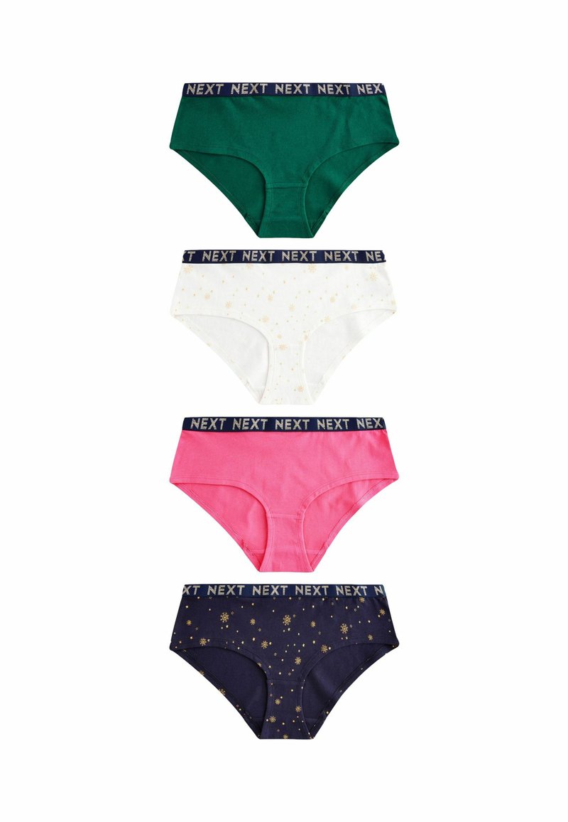 Next RICH LOGO KNICKERS FOUR PACK - Fecskék - gold sparkle  green  pink