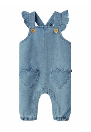 Kavbojke z naramnicami - medium blue denim