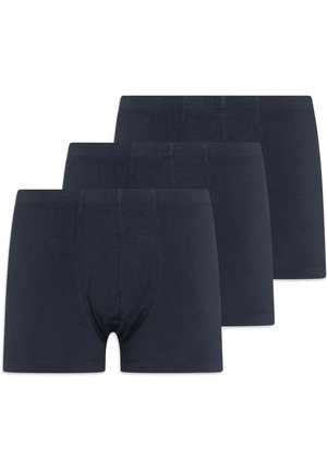 Boxer briefs blu navy, realizzati in tessuto morbido, con una tasca frontale di supporto e una vita elasticizzata. Confezione da tre.