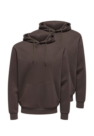 2 PACK  - Kapuzenpullover - mulch