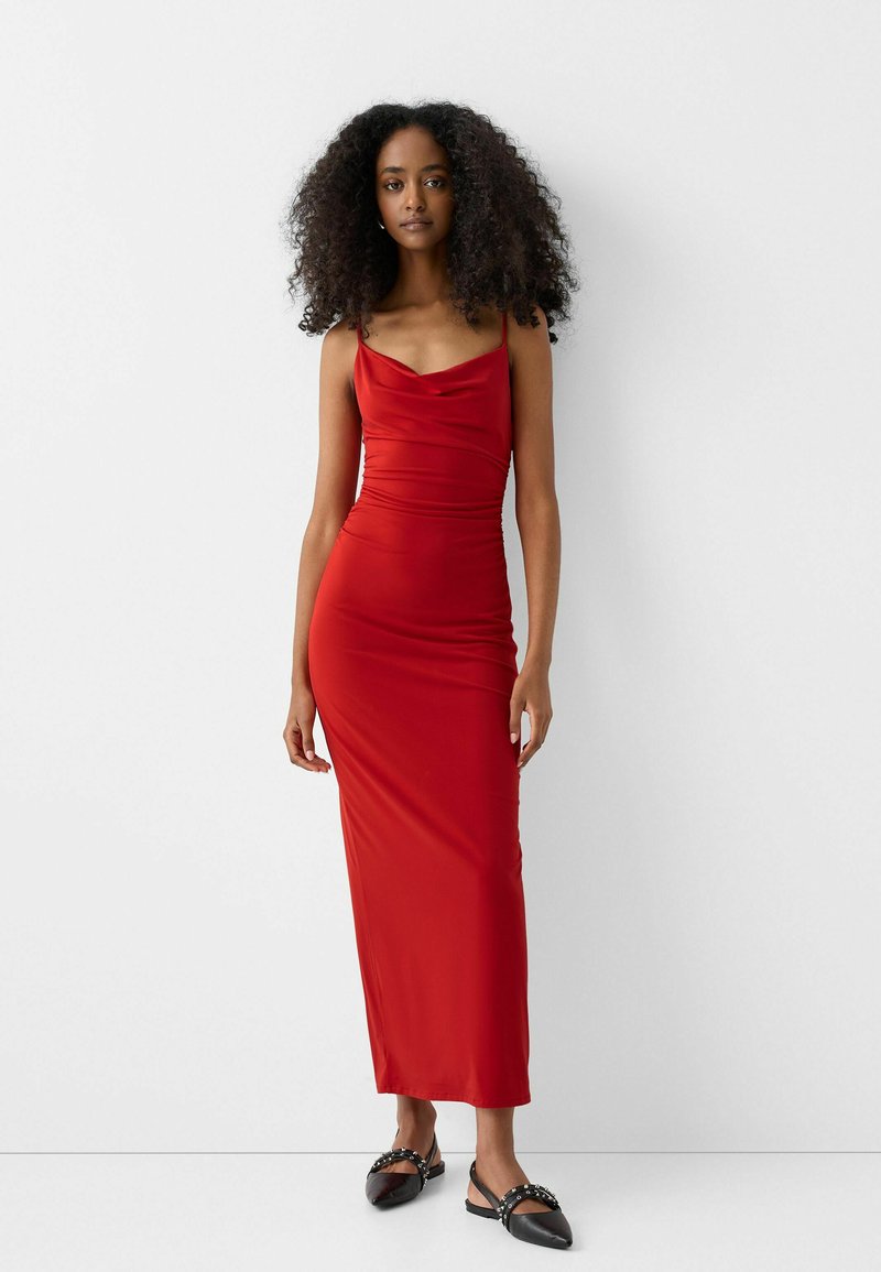 Bershka Maxi-jurk rood Bershka Maxi-jurk rood