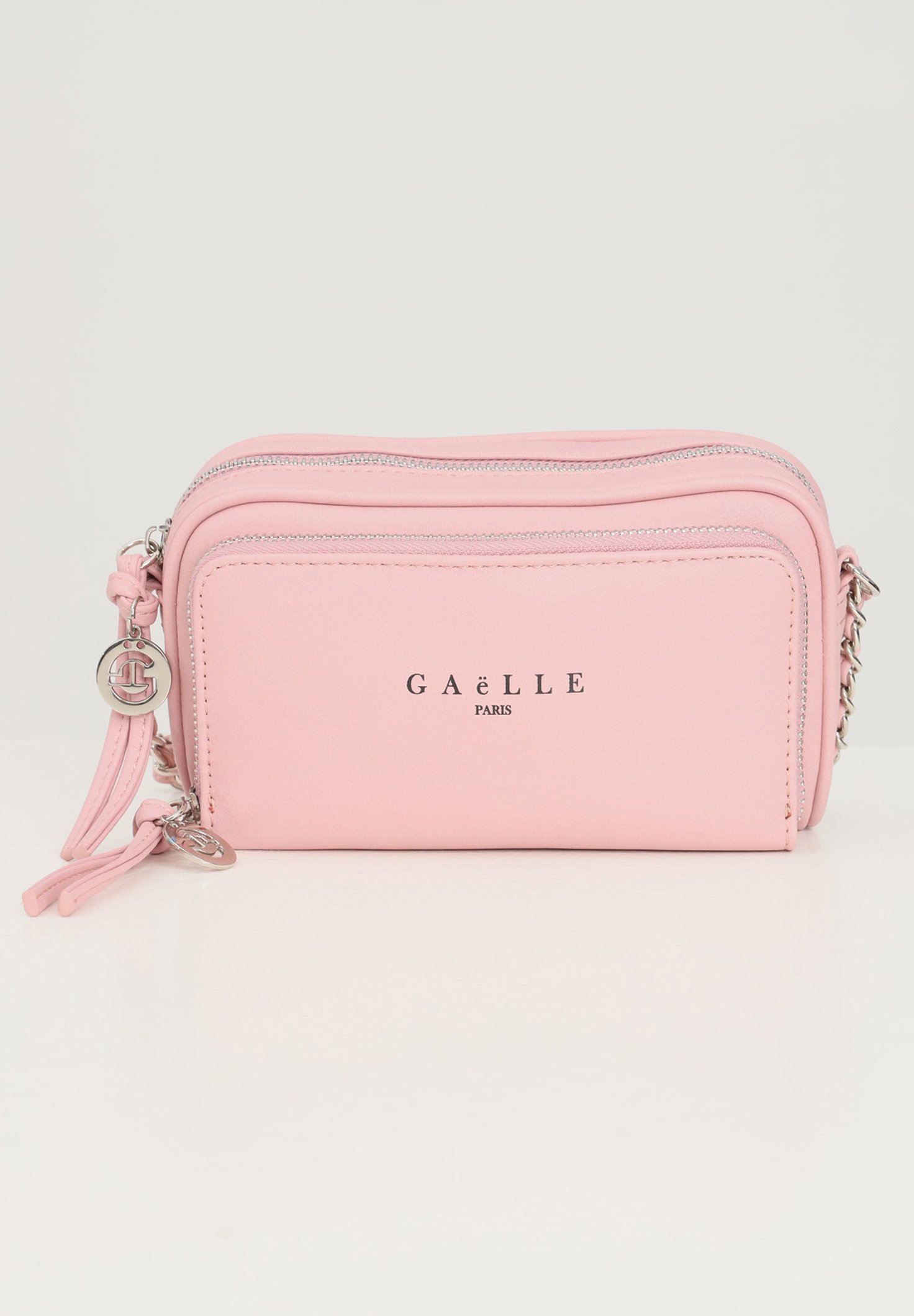 Gaelle Paris Spring Summer 2019 shoulder bag in pink with logo print -  GBDA702 ROSA