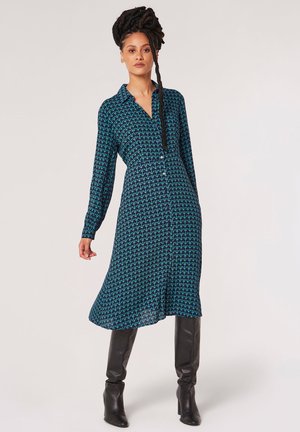 GEO MIDI - Shirt dress - navy