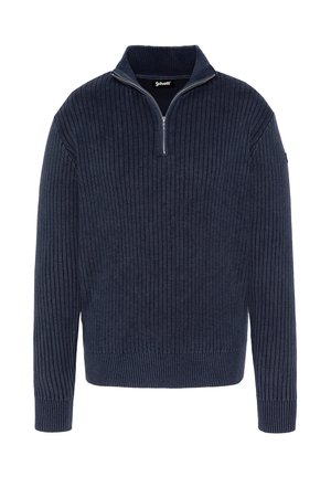 Schott TRUCKER - Strickpullover - bleu marine
