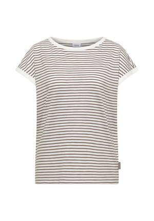 Cecil, T-SHIRT MIT BOAT NECK UND STREIFEN - T-shirt imprimé - urban taupe