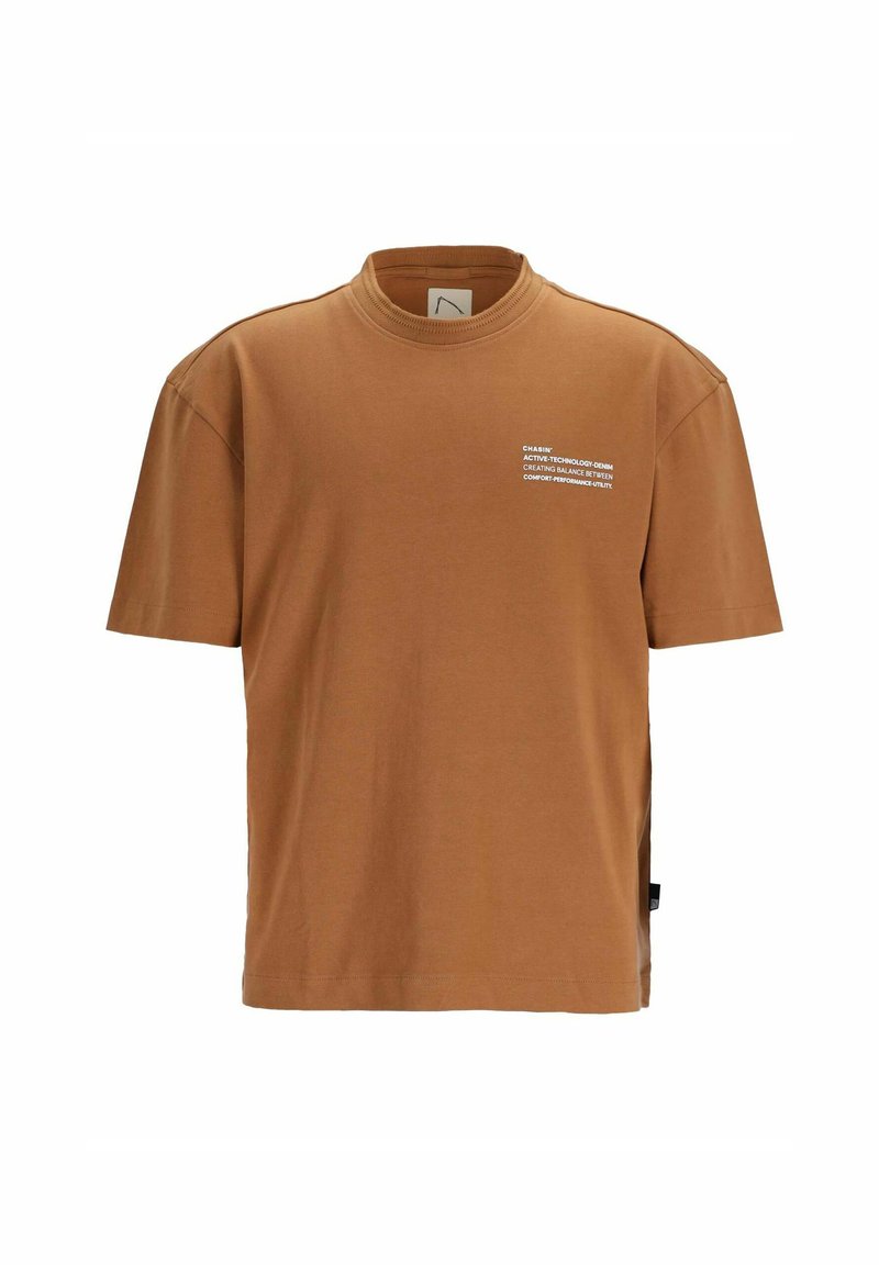 CHASIN’ T-shirt print lichtbruin