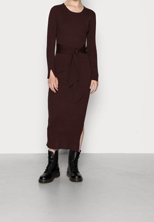 Strickkleid - dark brown