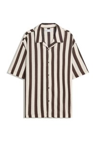 STRIPED SHORT SLEEVE   - Ing - dark brown