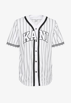 SERIF PINSTRIPE BASEBALL SHIRT - Skjorta - white