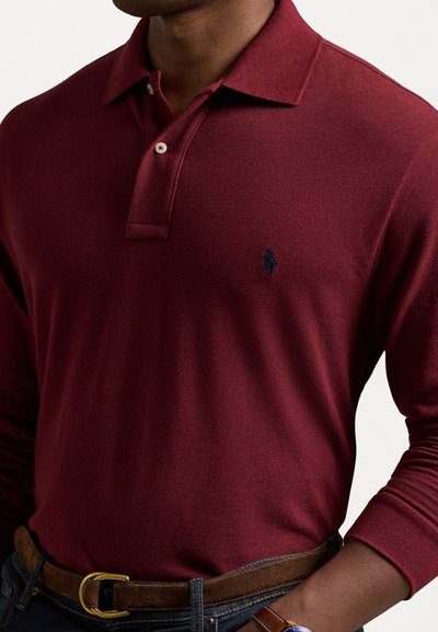 Polo Ralph Lauren Big & Tall LONG SLEEVE POLO SHIRT - Polo krekls - vintage port heather