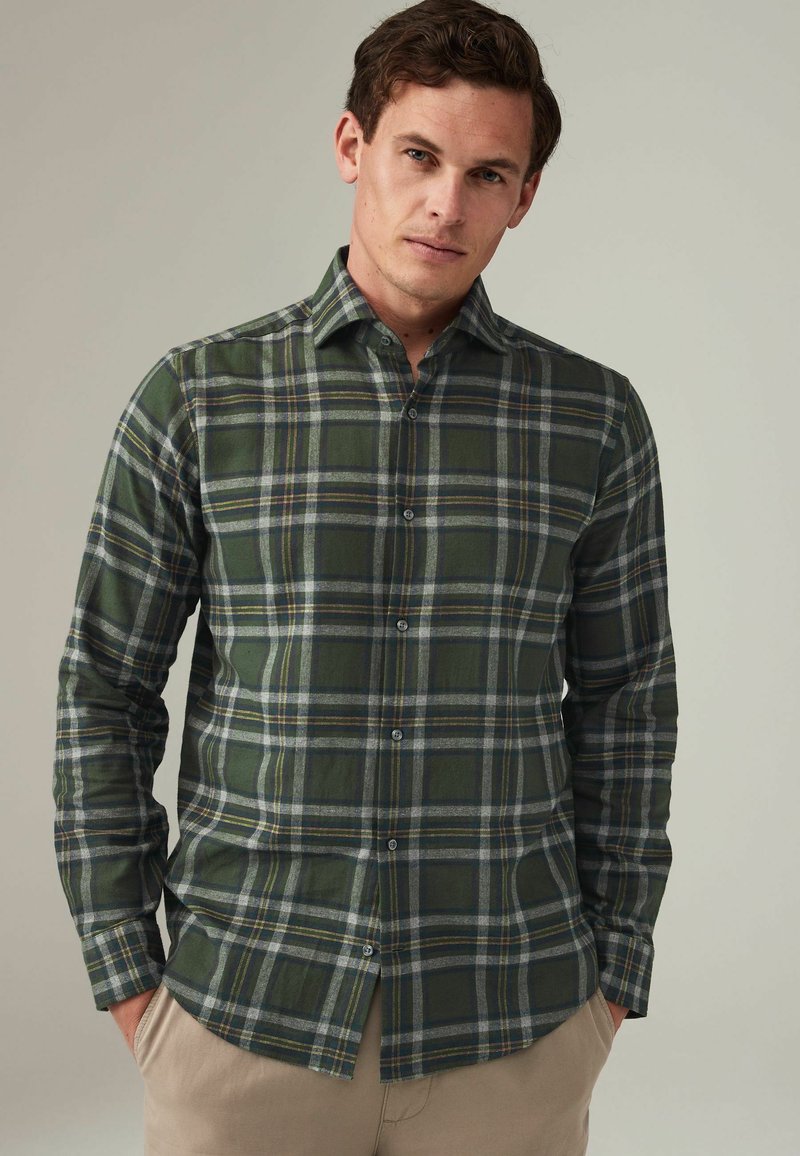 Next BRUSHED CHECKED  - REGULAR FIT - Skjorter - black watch tartan