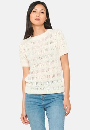 LolaLiza OPENWORK - Navadna majica - lt beige