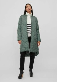 VILA VIMANON QUILTED JACKET  - Klasický kabát - duck green