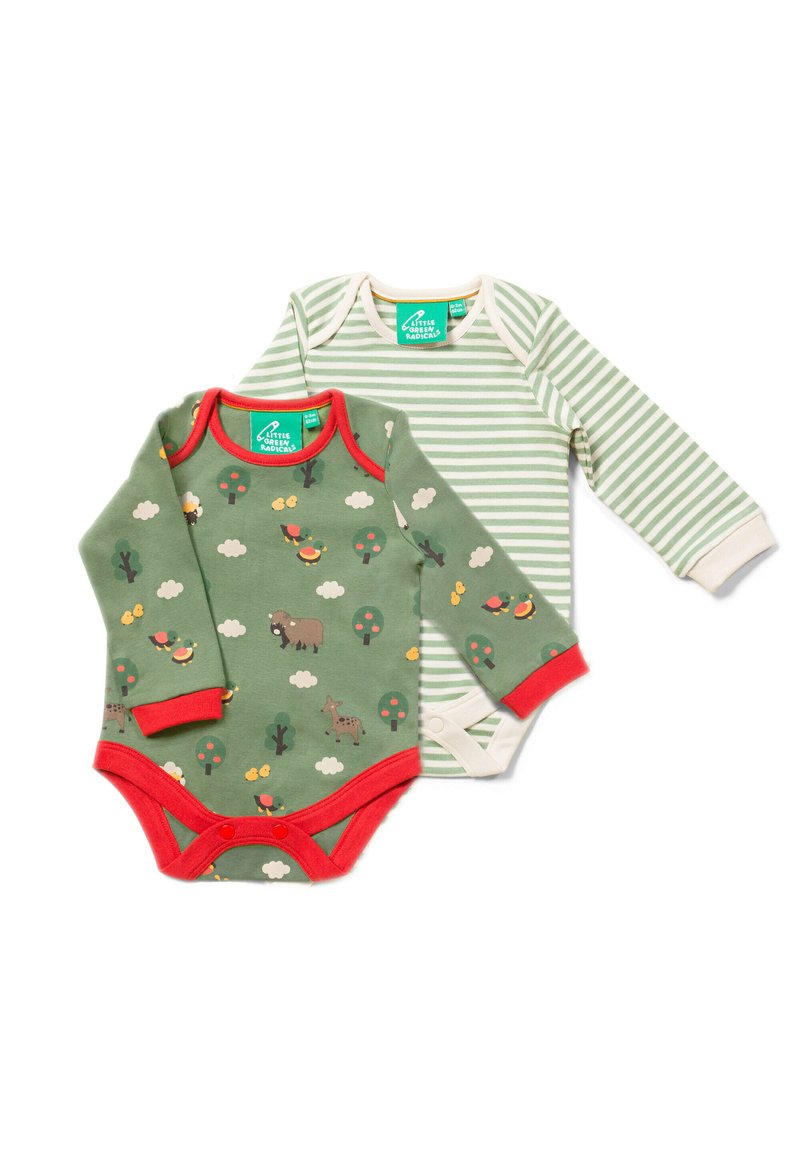 Little Green Radicals ANIMAL FRIENDS ORGANIC 2 PACK Body green/grün